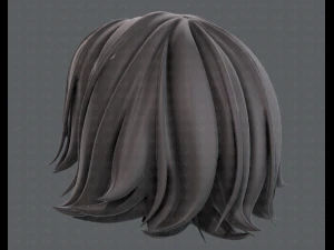 3d hair style for girl v76 3D Model