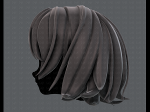 3d hair style for girl v76 Model 3D