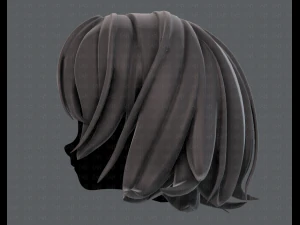 3d hair style for girl v76 3D Model