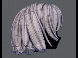 3d hair style for girl v76 3D Model