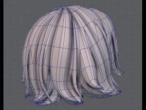 3d hair style for girl v76 3D Model