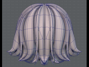3d hair style for girl v76 Model 3D