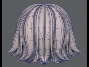 3d hair style for girl v76 3D Model