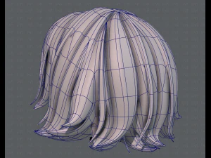 3d hair style for girl v76 3D Model