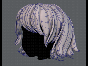 3d hair style for girl v76 Model 3D