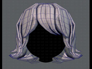 3d hair style for girl v76 3D Model