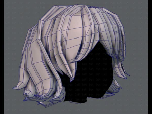 3d hair style for girl v76 3D Model
