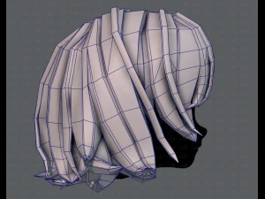 3d hair style for girl v76 3D Model