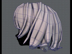 3d hair style for girl v76 3D Model