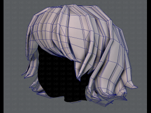 3d hair style for girl v76 Model 3D