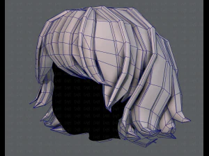 3d hair style for girl v76 3D Model
