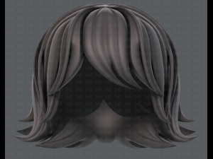 3d hair style for girl v76 Model 3D