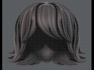 3d hair style for girl v76 3D Model