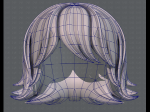 3d hair style for girl v76 Model 3D