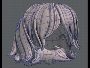 3d hair style for girl v76 Model 3D