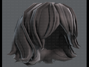 3d hair style for girl v76 Model 3D