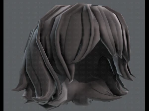 3d hair style for girl v76 3D Model