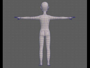 base mesh old man character v08 3D Model