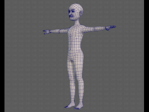 base mesh old man character v08 3D Model