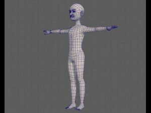 base mesh old man character v08 3D Model