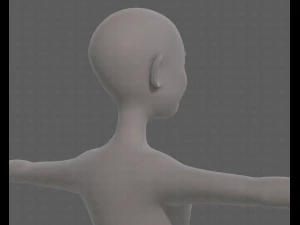base mesh old man character v08 3D Model