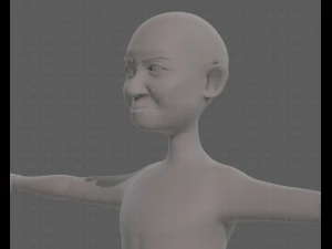 base mesh old man character v08 3D Model