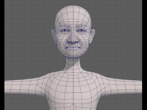 base mesh old man character v08 3D Model