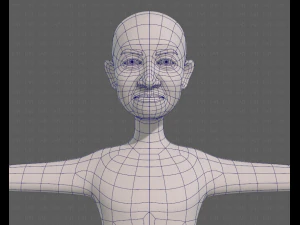 base mesh old man character v08 3D Model