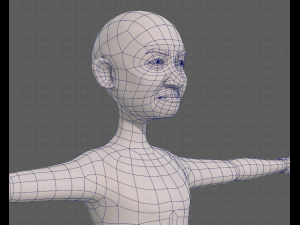 base mesh old man character v08 3D Model