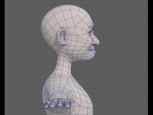 base mesh old man character v08 3D Model