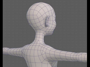 base mesh old man character v08 3D Model