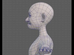 base mesh old man character v08 3D Model