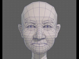base mesh old man character v08 3D Model