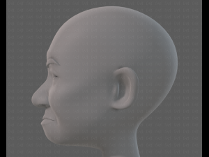 base mesh old man character v08 3D Model