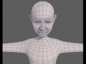 base mesh old man character v08 3D Model