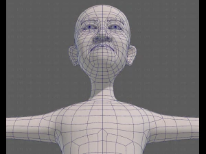 base mesh old man character v08 3D Model