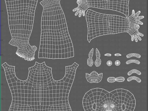 base mesh old man character v08 3D Model