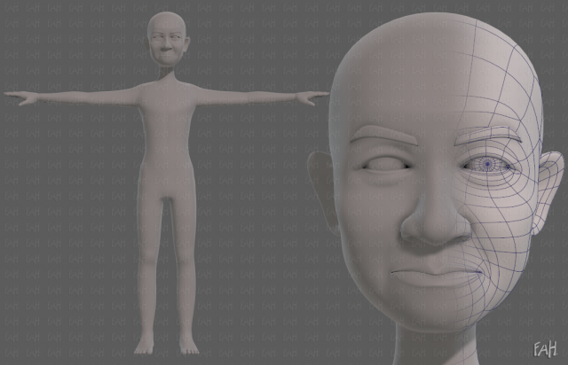 base mesh old man character v08 3D Model .c4d .max .obj .3ds .fbx .stl .blend 