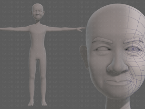 base mesh old man character v08 3D मॉडल