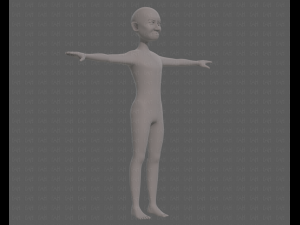 base mesh old man character v08 3D Model