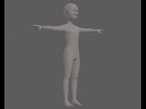 base mesh old man character v08 3D Model