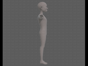 base mesh old man character v08 3D Model