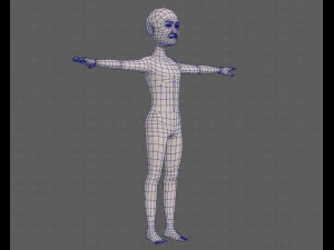 base mesh old man character v08 3D Model