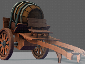 medieval cartv02 3D Model