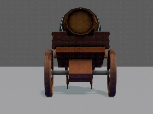 medieval cartv02 3D Model