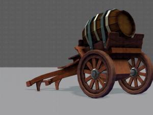 medieval cartv02 3D Model