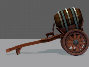 medieval cartv02 3D Model