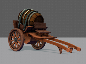 medieval cartv02 3D Model