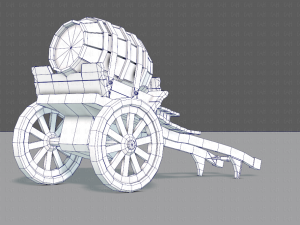 medieval cartv02 3D Model
