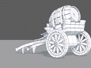 medieval cartv02 3D Model